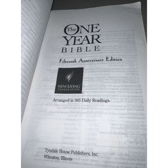 The One Year Bible Fifteenth Anniversary Edition NLT By Tyndale - Picture 4 of 11